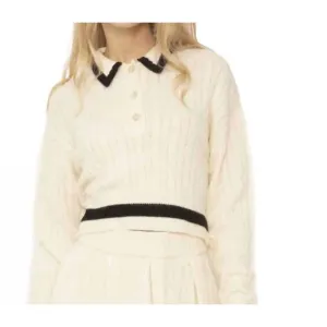 NEW CENTRAL PARK WEST constance cable polo in ivory