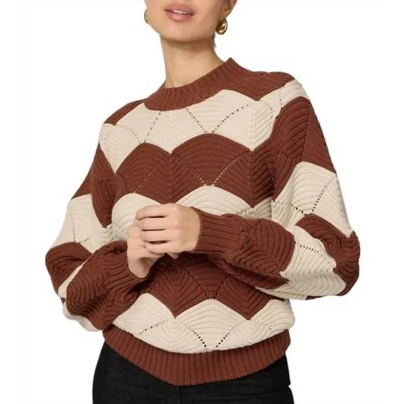 NEW CLEOBELLA kori sweater in ivory/terracotta
