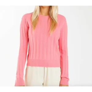NEW CRUSH harvey rib crew sweater in crush