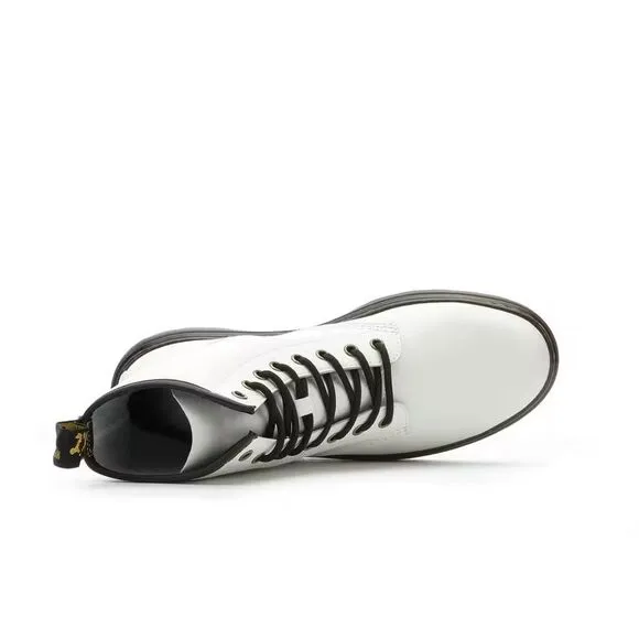 NEW Dr. Martens Zavala White Leather‎ 8-Eye Lace-Up Combat Boots Mens 10/WMN 11