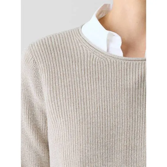 NEW EILEEN FISHER crew neck sweater in dove
