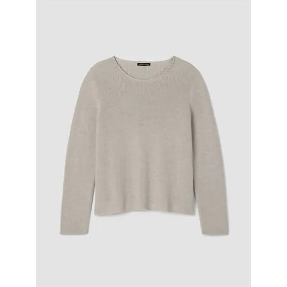 NEW EILEEN FISHER crew neck sweater in dove