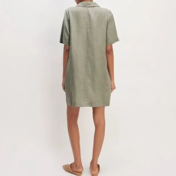 NEW Everlane The Linen Dress Sea Green Medium