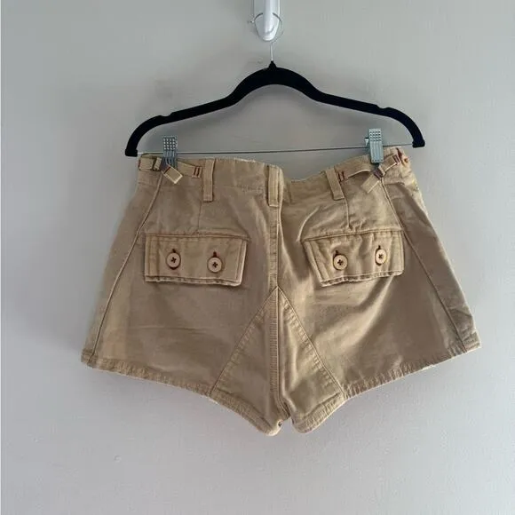 New Free People All Yours Micro Mini Shorts khaki 2