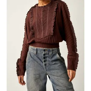 NEW FREE PEOPLE more romance top in mocha