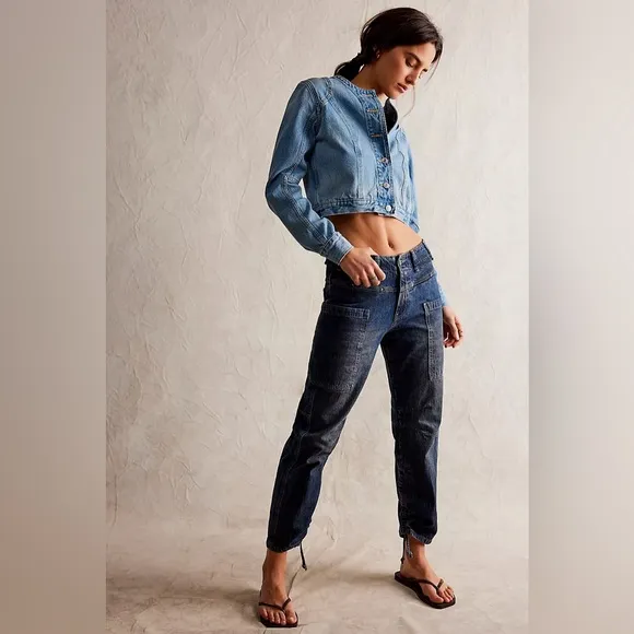 New Free People Oasis Denim Crop Jeans-