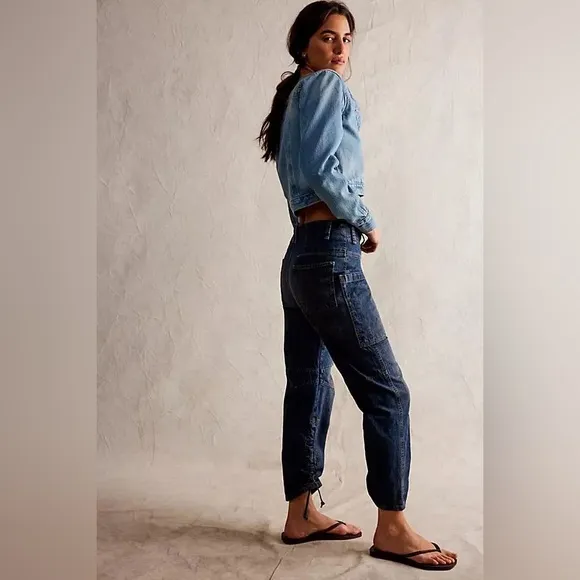 New Free People Oasis Denim Crop Jeans-