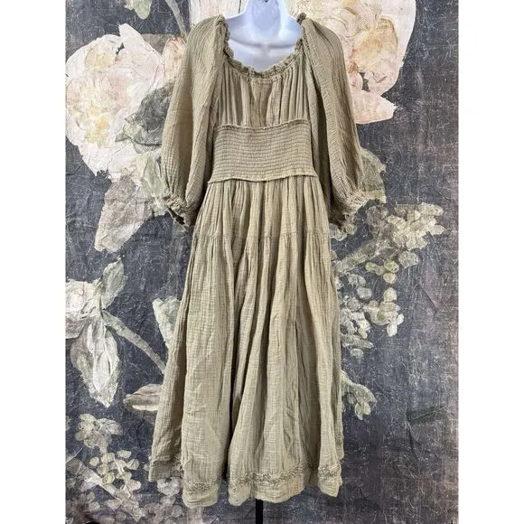 New Free People Toledo Midi Dress Size Medium