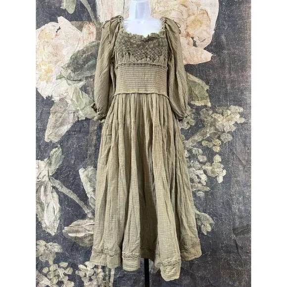 New Free People Toledo Midi Dress Size Medium
