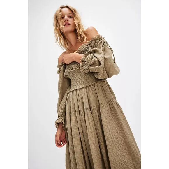 New Free People Toledo Midi Dress Size Medium