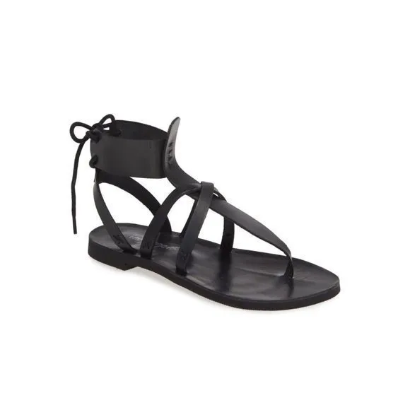 NEW Free People Vacation Day Wrap black leather Sandal SIZE various