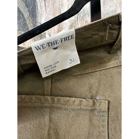 New Free People We The Free Good Luck Coated Jeans Size 31