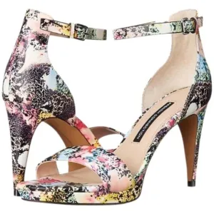 NEW French Connection Multi-colored Nata Dress Sandals Sz 10