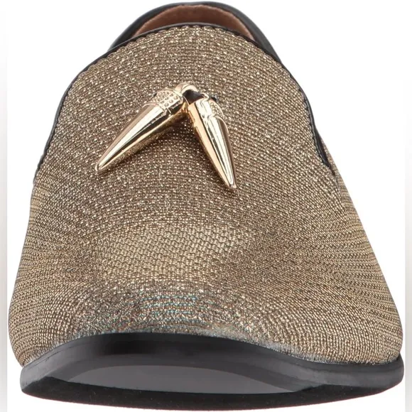 NEW Giorgio Brutini Collide Loafers two-toned Gold/Iridescent Sz 12