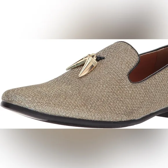 NEW Giorgio Brutini Collide Loafers two-toned Gold/Iridescent Sz 12