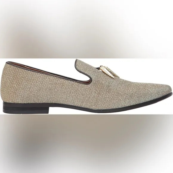 NEW Giorgio Brutini Collide Loafers two-toned Gold/Iridescent Sz 12