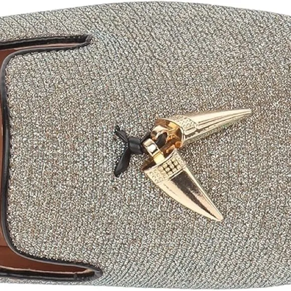 NEW Giorgio Brutini Collide Loafers two-toned Gold/Iridescent Sz 12