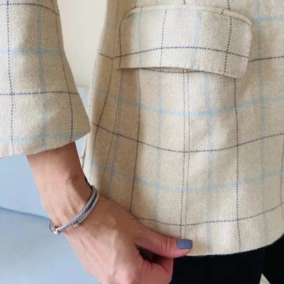 New Giorgio’s Palm Beach Wool Plaid Blazer Jacket $1950