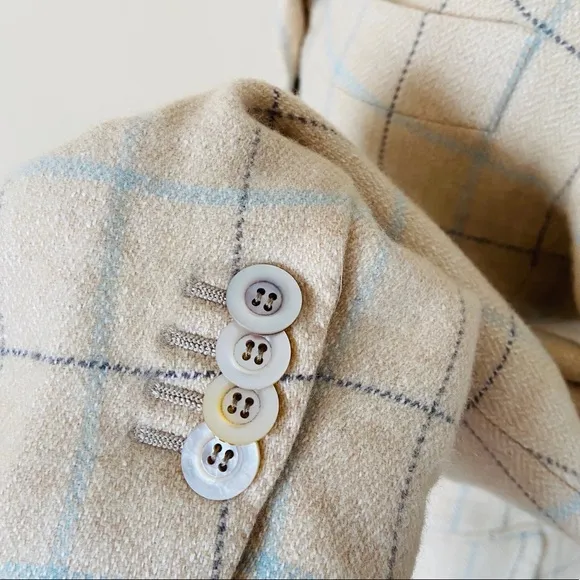 New Giorgio’s Palm Beach Wool Plaid Blazer Jacket $1950
