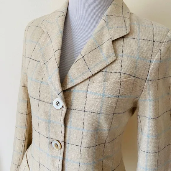 New Giorgio’s Palm Beach Wool Plaid Blazer Jacket $1950