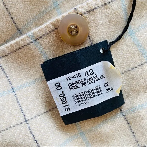 New Giorgio’s Palm Beach Wool Plaid Blazer Jacket $1950