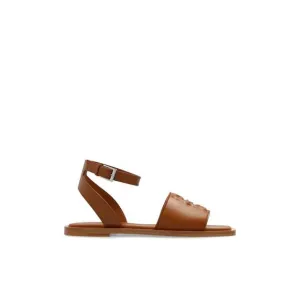 NEW GIVENCHY women's 4g liquid flat strap sandals in soft tan
