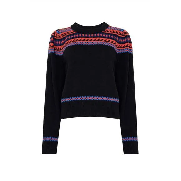 NEW HUNTER BELL jackie sweater in highgrove fairisle