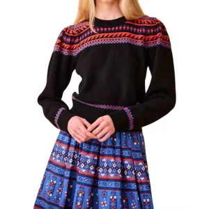 NEW HUNTER BELL jackie sweater in highgrove fairisle