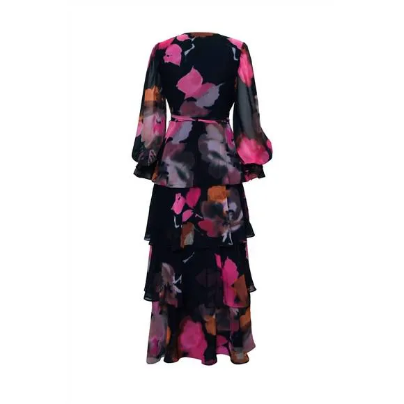 NEW HUTCH bardot maxi wrap dress in black