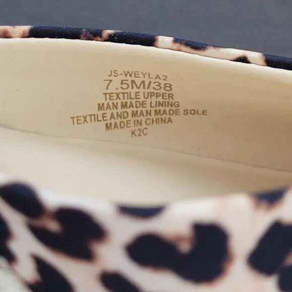 NEW Jessica Simpson Weyla Wedge Wrap Sandals Natural Leopard 7.5M