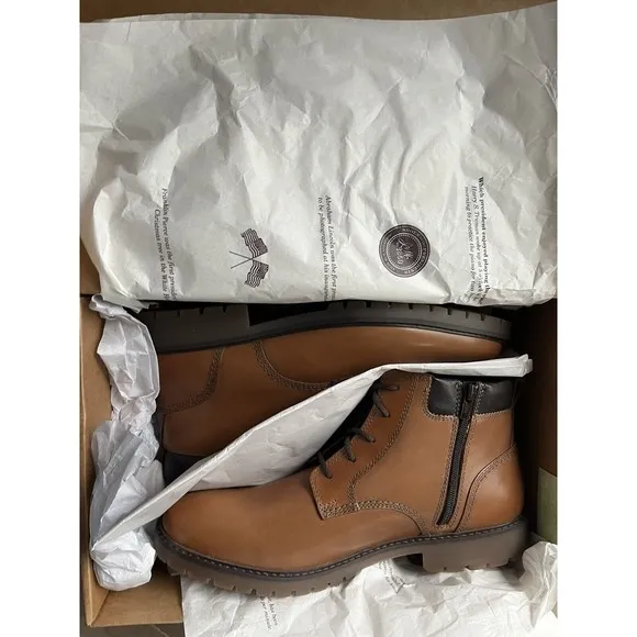 new johnston murphy shoes Big Boys Youth Boots Sz 6 M Leather Brown