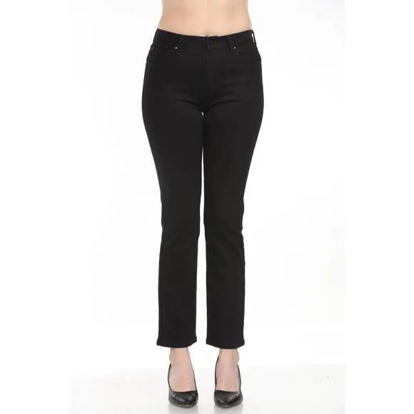 NEW JOSEPH RIBKOFF classic straight denim jean in black