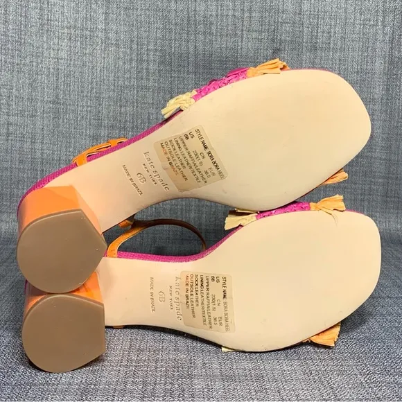 New Kate Spade Bora Bora Raffia Ankle-Strap Dress Sandals