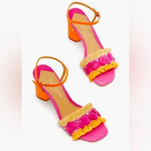 New Kate Spade Bora Bora Raffia Ankle-Strap Dress Sandals