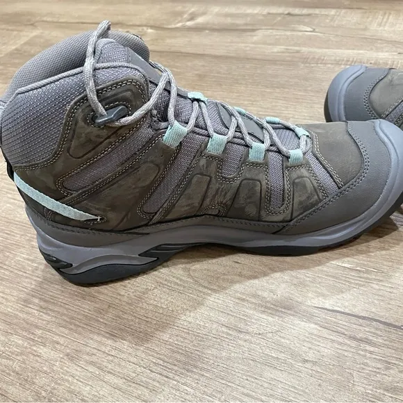 NEW KEEN Circadia Mid‎ Waterproof Hiking Boots Grey and Blue Women's Size 10.5