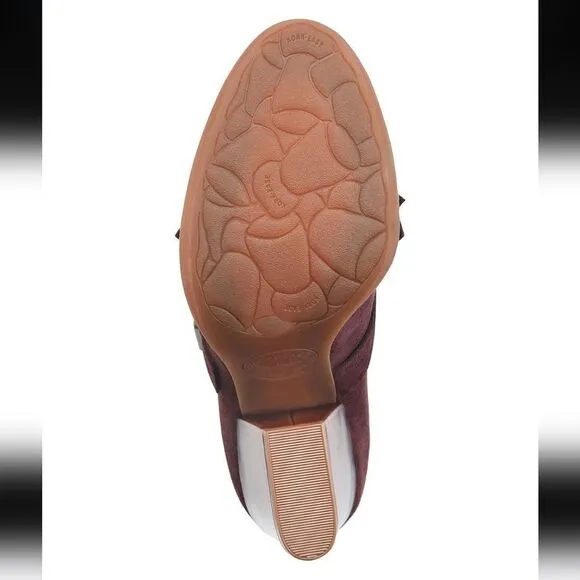 New Kork-Ease Burgundy Prim Suede Pump reddish purple high heels loafers 7.5-8.5