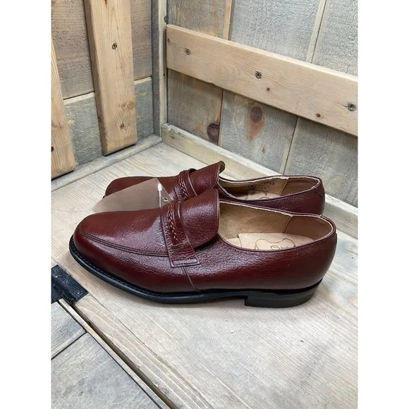 NEW Leather Classics Goodyear Penny Loafers Tan Brown 7D USA Made