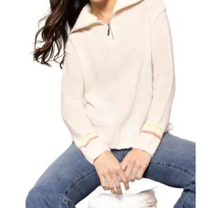 NEW LISA TODD powder posh sweater in frosting