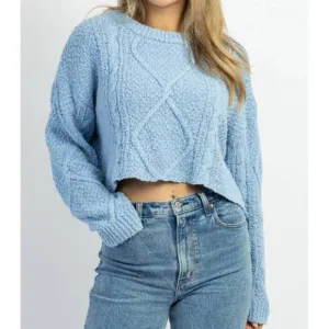 NEW MABLE fairytale cableknit sweater in baby blue