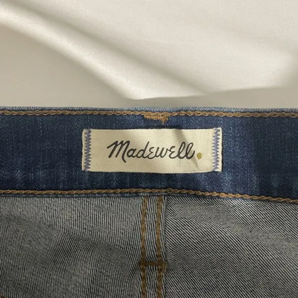 NEW Madewell [‎ 25 ] Cali Demi-Boot Raw-Hem Jeans in Preston Blue