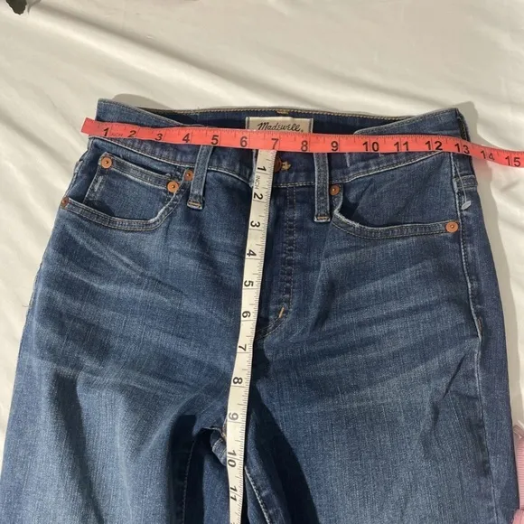 NEW Madewell [‎ 25 ] Cali Demi-Boot Raw-Hem Jeans in Preston Blue