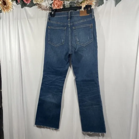 NEW Madewell [‎ 25 ] Cali Demi-Boot Raw-Hem Jeans in Preston Blue