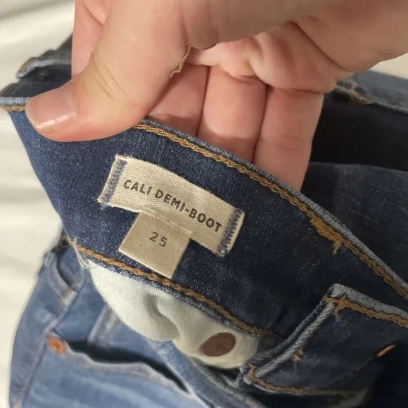 NEW Madewell [‎ 25 ] Cali Demi-Boot Raw-Hem Jeans in Preston Blue