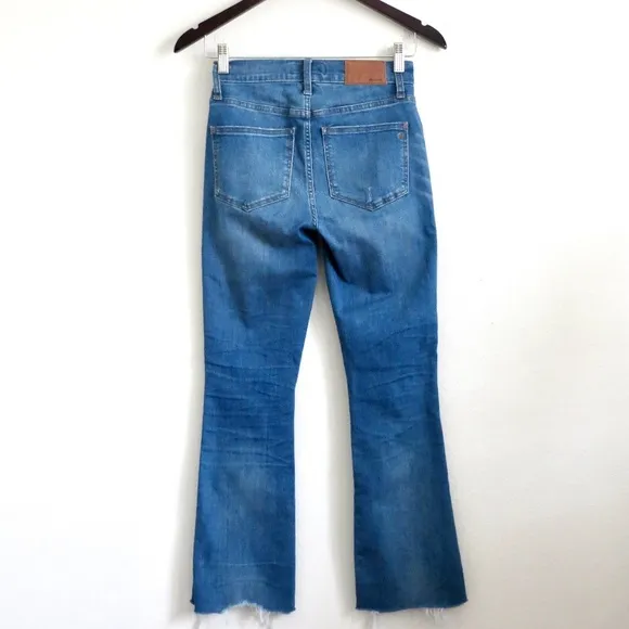 NEW! Madewell Cali Demi Boot Button Front Jeans Distressed Frayed Hem SZ 23