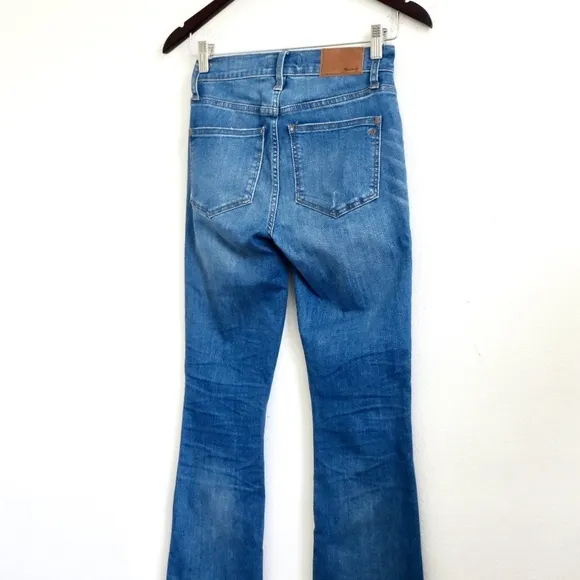 NEW! Madewell Cali Demi Boot Button Front Jeans Distressed Frayed Hem SZ 23