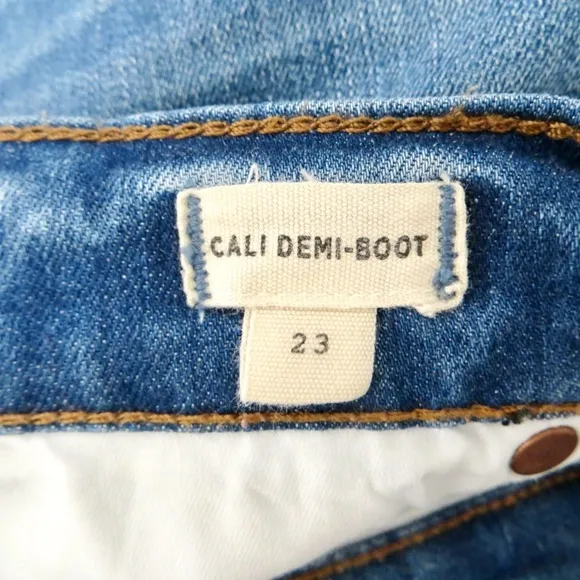 NEW! Madewell Cali Demi Boot Button Front Jeans Distressed Frayed Hem SZ 23