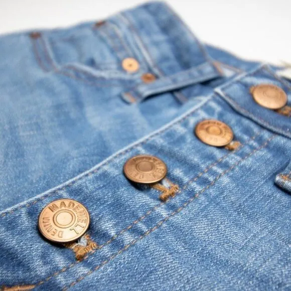 NEW Madewell‎ Cali Demi-Boot Jeans in Bronson Wash: Button-Front, size 25