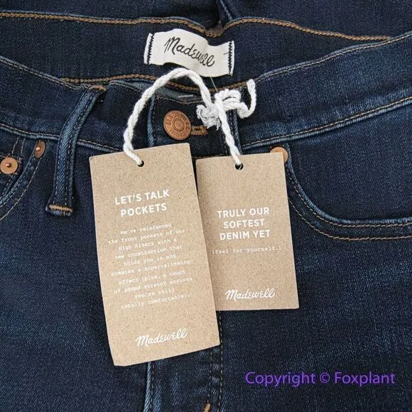 NEW Madewell Petite Cali Demi-Boot Jeans in Larkspur Wash,‎ 27S