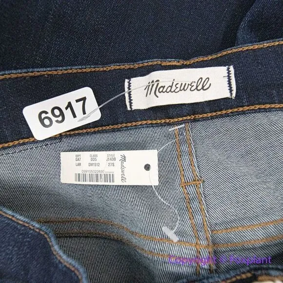 NEW Madewell Petite Cali Demi-Boot Jeans in Larkspur Wash,‎ 27S