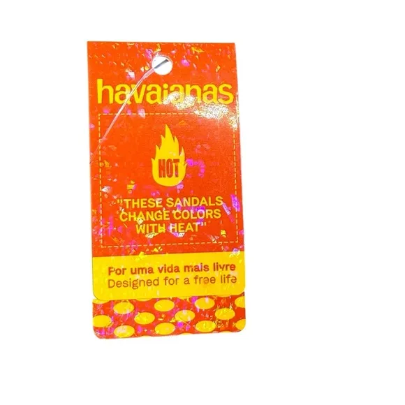 New Market Havaianas Heat Reactive Flat top Sandals Black. Unisex 9/10M 11/12W.